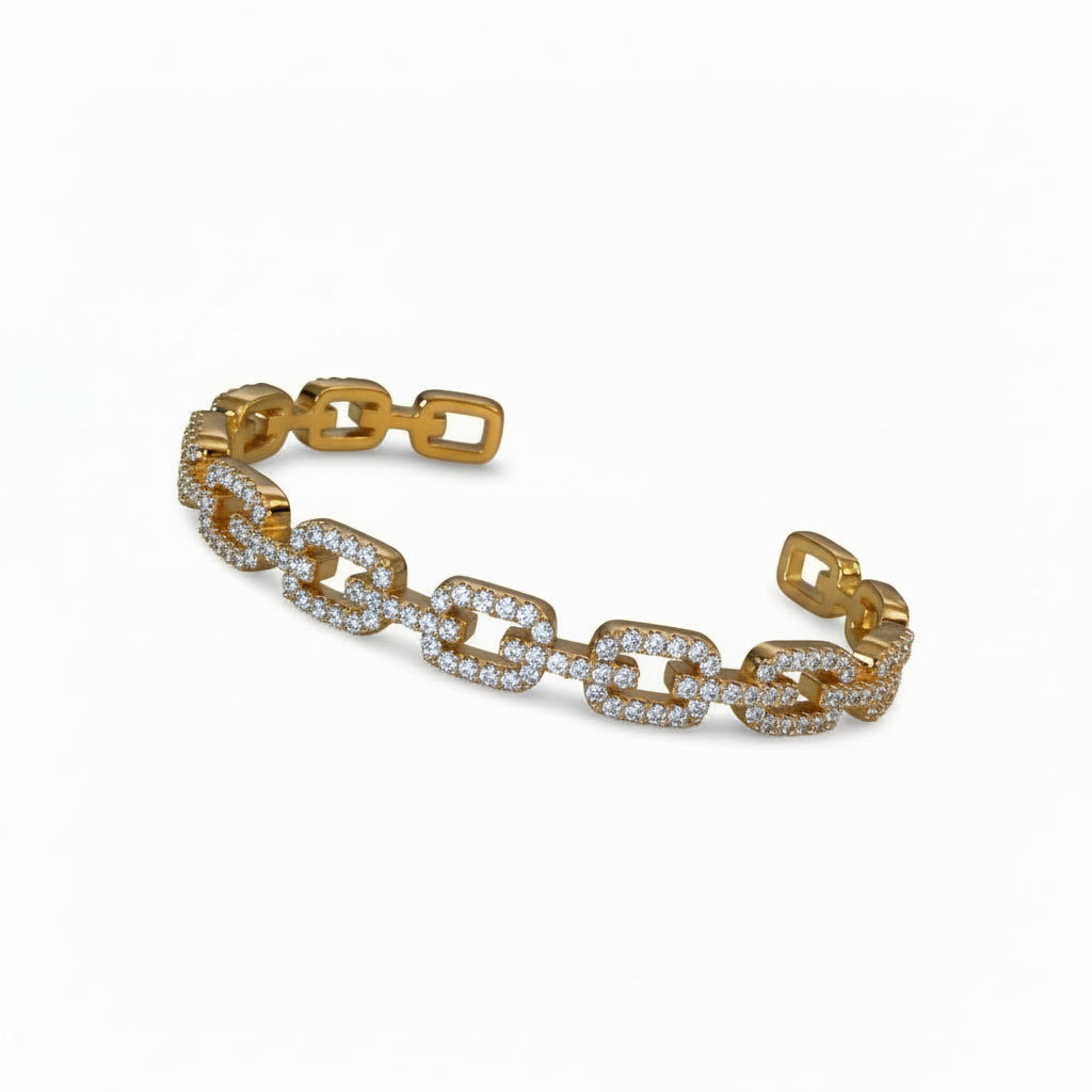 Aurelia Diamond Cuff - Gold