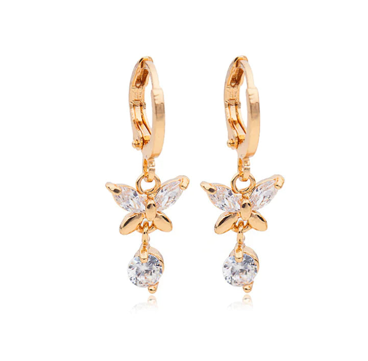 Crystal Bow Earrings