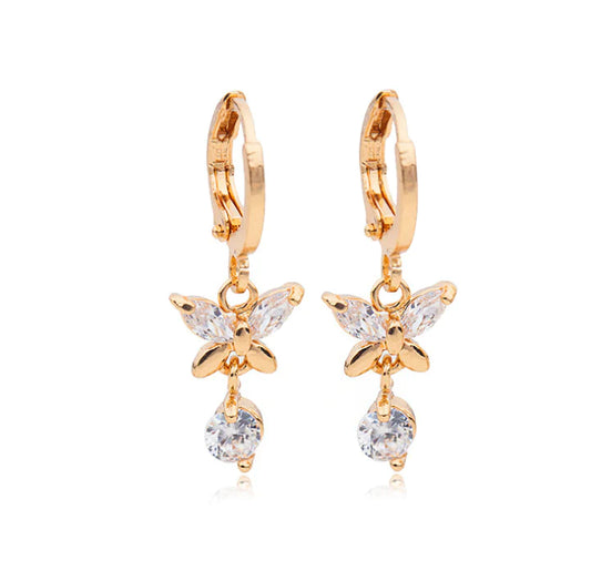 Crystal Bow Earrings